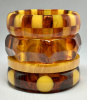 SZ12 Shultz tea and lemonade bakelite 2 row checkerboard bangle